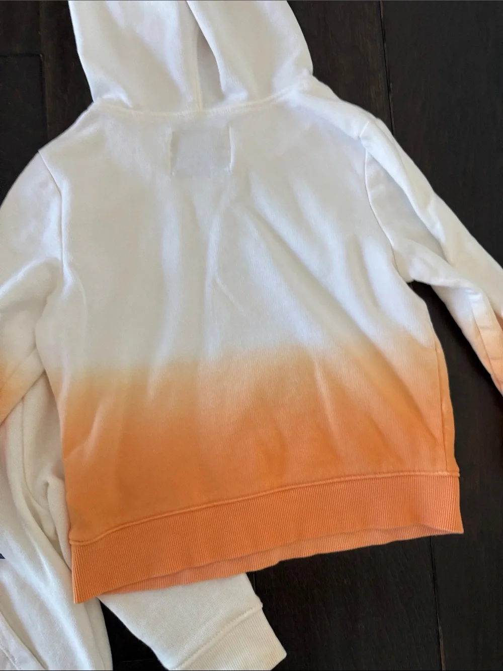 Great Bundle of Old Navy White & Orange Ombre Lightweight Hoodie with Palm Tree